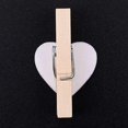 thumbnail image 3 of 2x Small Mini Wooden Clothes Pegs / Decorative Pegs With Hearts , White, 3 of 4