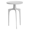 thumbnail image 4 of Maklaine 25" Round Coastal Aluminum Accent Table in Matte White, 4 of 5