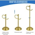 thumbnail image 3 of Toilet Paper Holder Stand for Floor, Brushed Gold Adjustable (12.4" to 22.8") Bathroom Toilet Tissue Holder, Free Standing Toilet Paper Roll Holder with Storage, Stainless Steel, 3 of 18