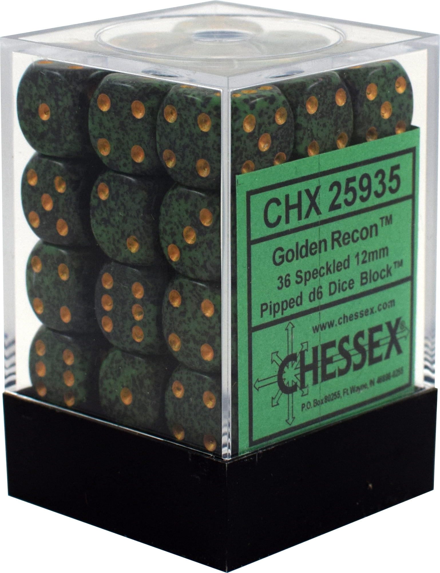 CHESSEX Speckled GOLDEN Recon w6 12mm SET DI DADI chx25935 