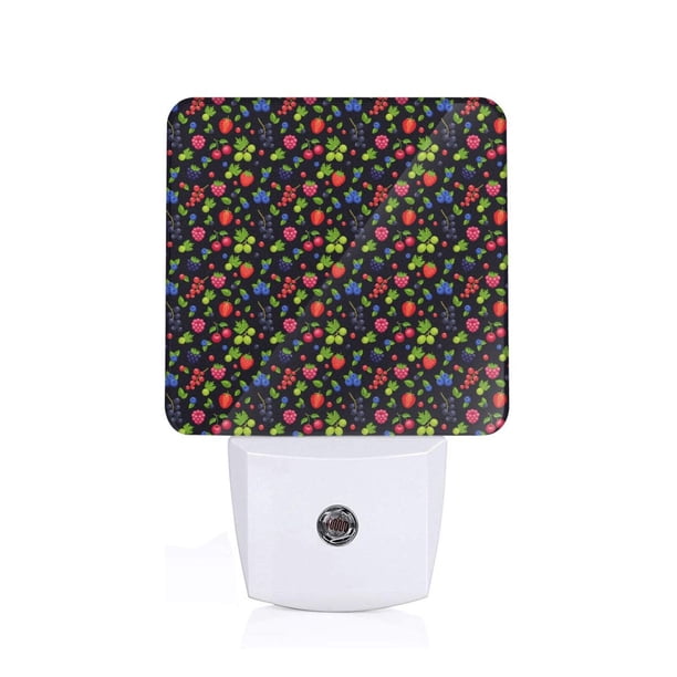 Balery Berries Luz Nocturna LED con Sensor Automático, Enchufe con Sensor Crepuscular, Luz Suave de 0.5W para Dormitorio, Pasillo, Baño-US