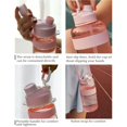 thumbnail image 3 of Naiovety Botella de agua deportiva con pajita Botellas de agua de gran capacidad con marcador para acampar Fitness Gimnasio Deportes al aire libre Escalada Numero 3 Naiovety OD014866-03, 3 of 6