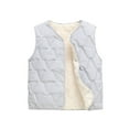 thumbnail image 2 of Kids Puffer Vest Lined Grey Vest Kids Button Sleeveless Lightweight Kids Puffer Jacket Boys Winter Vest 4-5 Years, 2 of 5
