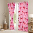 thumbnail image 4 of Feelyou Cute Bow-tie Pink Black Out Curtains for Kid, Kawaii Cartoon Ribbon Curtains Pack of 2 (42x63 Each), Fashion Polkadots Bedroom Curtains, Blackout Curtains Room Decor, 4 of 7