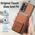thumbnail image 5 of Allytechgroup Galaxy A52 5G Wallet Case with Card Holder, Hybrid TPU Back Cover Kickstand Bumper Anti-Scratch Slim Case Cover for Samsung Galaxy A52 5G, Brown, 5 of 8