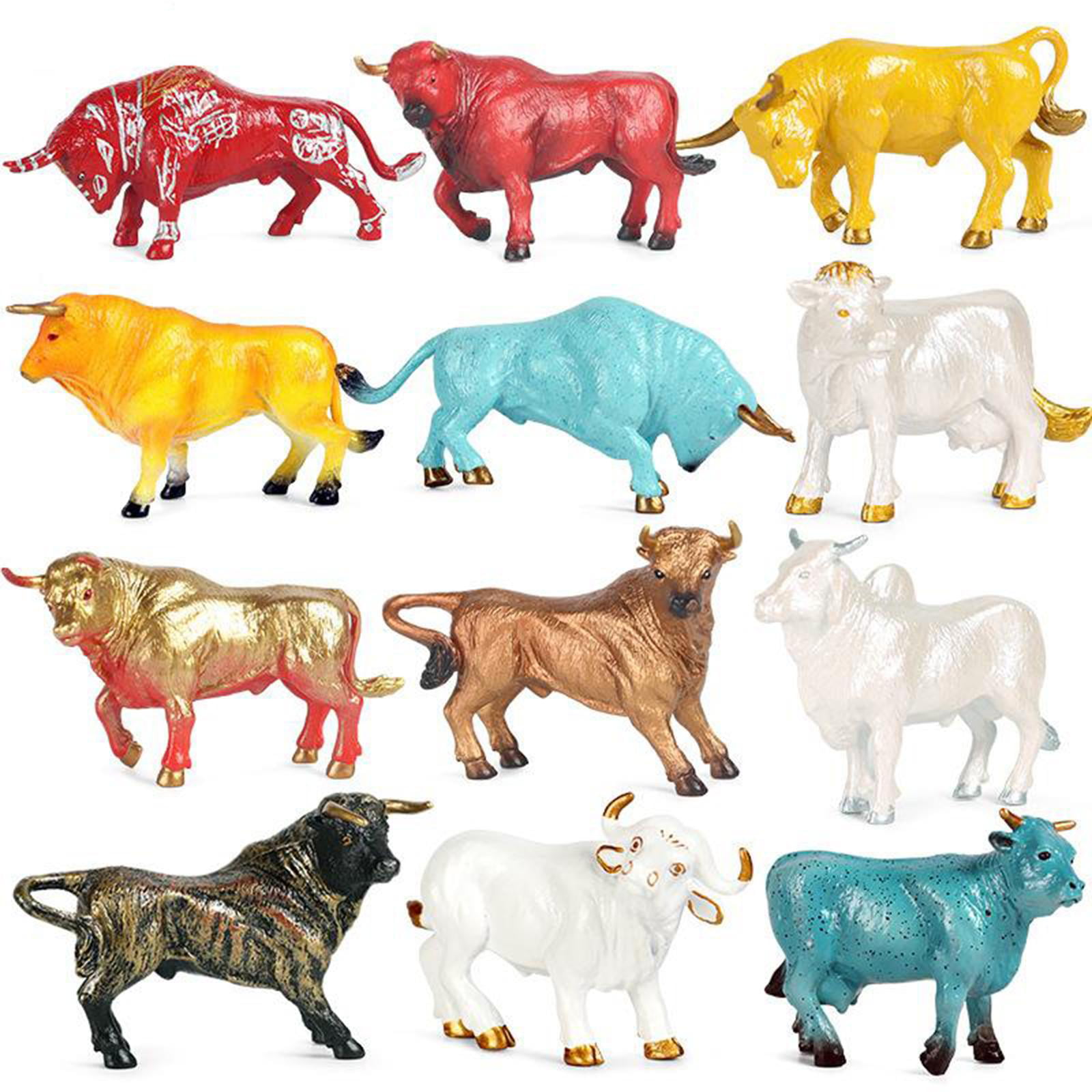 Details about   Farm Milk Cow Animals Action Figures Cattle Calf Figurine Animal Miniature 