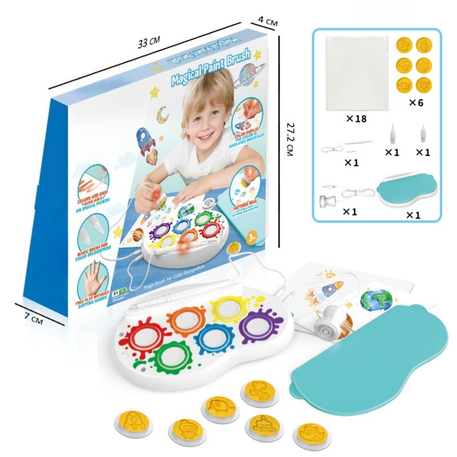 fsxdhpcsgfc Watercolor Pens Watercolor Brush Markers | Pen With Stamp For Art Coloring Kids Girls Drawing Parent Child Activities Teaching（30ml） Calm down Preschool Matching Game for Toddlers 2-4
