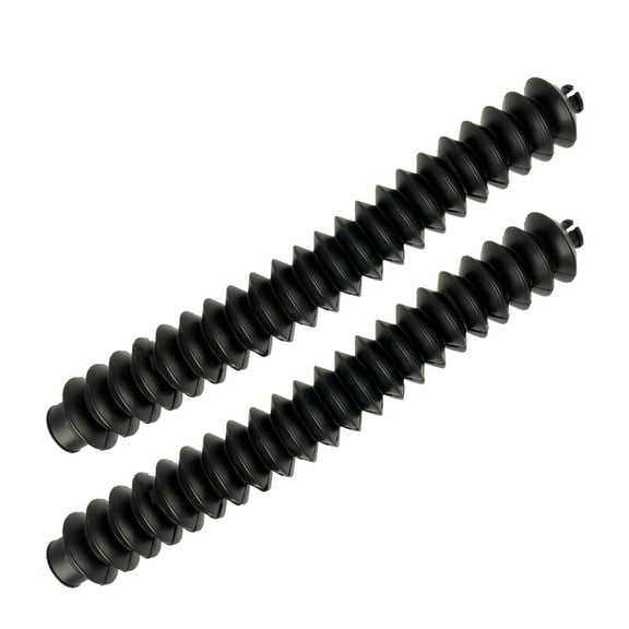 Set of 2 Black Rubber Protection Lift Supports Gas Springs Boots Bellows New for Car Shock Strut - Lift Supports Depot AM013BLACK-a
