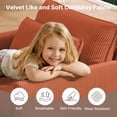 thumbnail image 6 of Noelse Oversized Modular Seactional Accent Chair, Deep Seat Single Sofa with 1 Pillows, Modern Corduroy Sofa Chair for Living Room Bedroom Apartment, Orange, 6 of 14