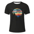 thumbnail image 5 of Black T Shirts for Men Big and Tall Fashion Loose Fit Crew Holiday Tees Cool Basic Tees Undershirts for Men, 5 of 5