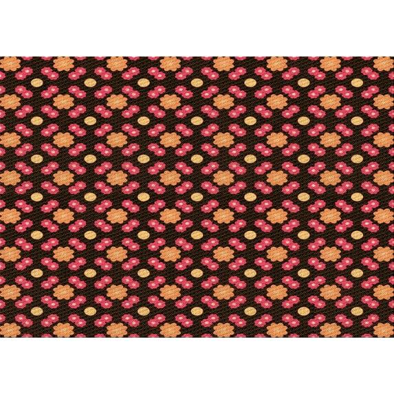 Ahgly Company Indoor Rectangle Patterned Red Fox Red Area Rugs, 2' x 4'