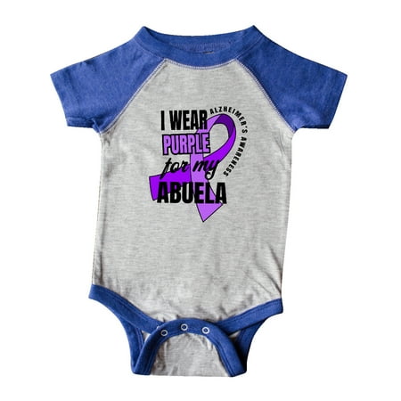 

Inktastic Alzheimers Awareness I Wear Purple For My Abuela Gift Baby Boy or Baby Girl Bodysuit