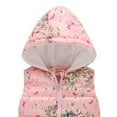 thumbnail image 2 of ATOGUTA Girls' Outerwear Jackets & Coats Floral Printed Vest Warm Waistcoat Toddler Outwear Coat Pink, Size 1T-5T, 2 of 4