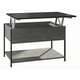 thumbnail image 5 of MESA EXTENSIBLE − BERNA  Mesa de Centro Elevable,  Mesa Auxiliar Estancia, Recámara y Oficina, Patas Metálicas, Tablero Laminado Texturizado  (NEGRO LISO )0, 5 of 9