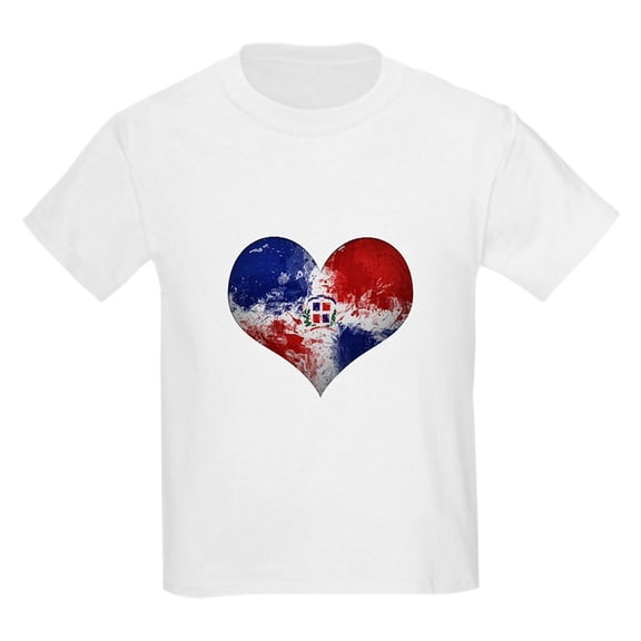 CafePress - Dominican Heart Kids Light T Shirt - Light T-Shirt Kids XS-XL