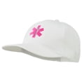 thumbnail image 2 of Pink Star of Life Embroidered Cotton Cap - White OSFM, 2 of 5