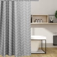 thumbnail image 6 of Grey Fabric Shower Curtain,Think Polyester Weighted Bottom Shower Curtain for Bathroom 72 x 72, 6 of 6
