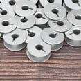 thumbnail image 1 of Bobinas de aluminio de 100 piezas con ranura para máquina de coser Bobinas de aluminio para piezas de máquinas de coser industriales aluminio con Higoodz Artesanía, 1 of 7