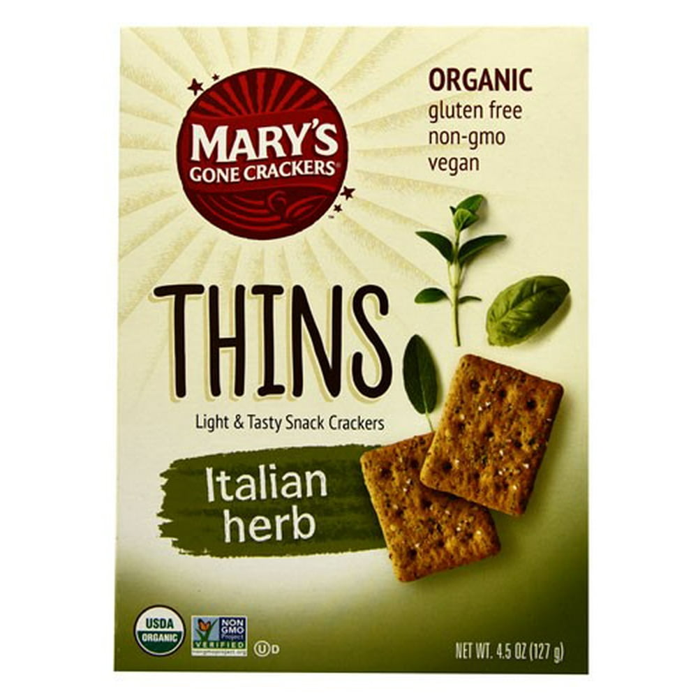 Mary's Gone Crackers Thins, Italian Herb, 4.5 Oz
