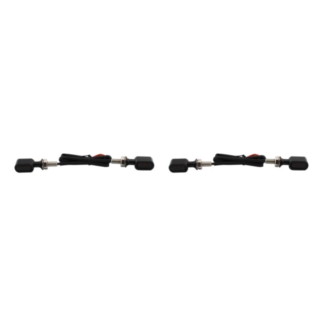 Scienceny Mini luz de señal de giro para motocicleta, ajuste Universal para Kawasaki, reemplazo de lámpara ahumada negra ACC Lámpara ahumada negra 2piezas