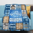 thumbnail image 2 of Grandpa Gifts for Birthday, Happy Birthday Gifts for Grandpa, Grandfather Birthday Gifts, Grandpa Birthday Gifts from Grandkids, Grandpa Birthday Decoration, Grandpa Birthday Blanket 60"X 50", 2 of 5