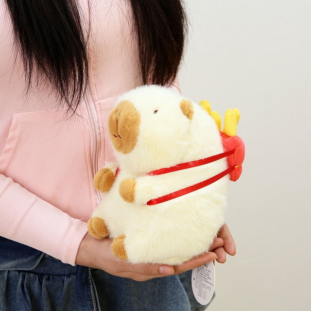 Poupée Capybara Véritable Poupée Jouet en Peluche Oreiller Cadeau d'Anniversaire Célébrité Internet Ragdoll DMH