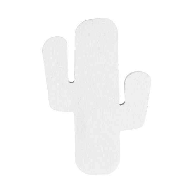 Percha de pared con forma de cactus de madera blanca para habitación de niños