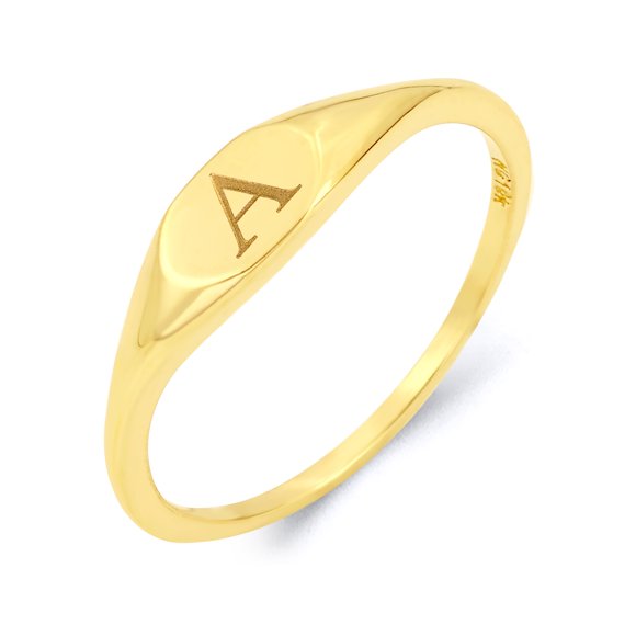 gold m initial ring