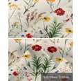 thumbnail image 6 of Vintage Floral Blossom Kitchen Valances for Windows Farmhouse Linen Window Valance Curtain for Living Room Window Treatment Spring Summer Rustic Botanical Valance Rod Pocket Topper, 54 x 18 Inch, 6 of 6