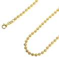 thumbnail image 1 of 925 Sterling Silver, Moon Cut Bead Ball Gold Plated Chain 4mm Necklace - Hypoallergenic and Tarnish Resistant - By Oliver & Navy, 1 of 5