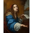 thumbnail image 2 of Onorio Marinari 20x24 Gold Ornate Framed and Double Matted Museum Art Print Titled - St Cecilia Playing the Organ, 2 of 4