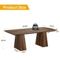 thumbnail image 7 of Finmind 63 inch Farmhouse Dining Table for 4-6 People, Modern Wooden Rectangular Kitchen Table for Dining Room, Kitchen, Rustic Brown, 7 of 7