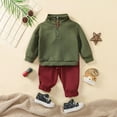 thumbnail image 2 of UYYX 18Month Boy Clothes 6-9 Month Boy Clothes Toddler Boy Sweatshirt Outfit Long Sleeve Shirt Jogger Pants Fall Outfits Winter Clothes Set 12-18 Months, 2 of 8