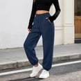 thumbnail image 2 of GigrtiJin Women's Fall Winter Sweatpants Baggy Casual Cuffed Sweatpants Elastic High Waisted Joggers Pants with Pockets, 2 of 5