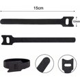 thumbnail image 2 of Bridas para Cables [100 Piezas], Correas para Cables, Bridas para Cables Reutilizables, Organizador de Almacenamiento de Cables, para Atar Cables, Fundas, Cables de PC, Cables Eléctricos, etc.(Negro), 2 of 5