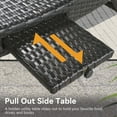 thumbnail image 5 of AENKYO 80-in Patio Chaise Lounge Chairs Set of 2, Outdoor Wicker Recliners with Adjustable Backrest and Pull-Out Side Table, Dark Brown, 5 of 10