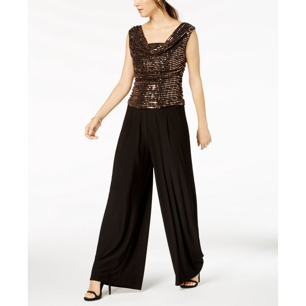 R&M Richards - Womens Jumpsuit Petite Cowl-Neck Ruched 12P - Walmart ...