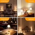 thumbnail image 4 of LUTEC Gold Cordless Rechargeable Lamp Sets of 2, Battery Operated LED Dimmable Touch Lamp, Fabric Shade, 4 of 8