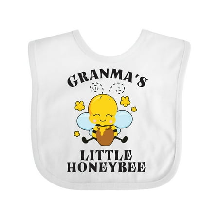 

Inktastic Cute Bee Granma s Little Honeybee with Stars Gift Baby Boy or Baby Girl Bib