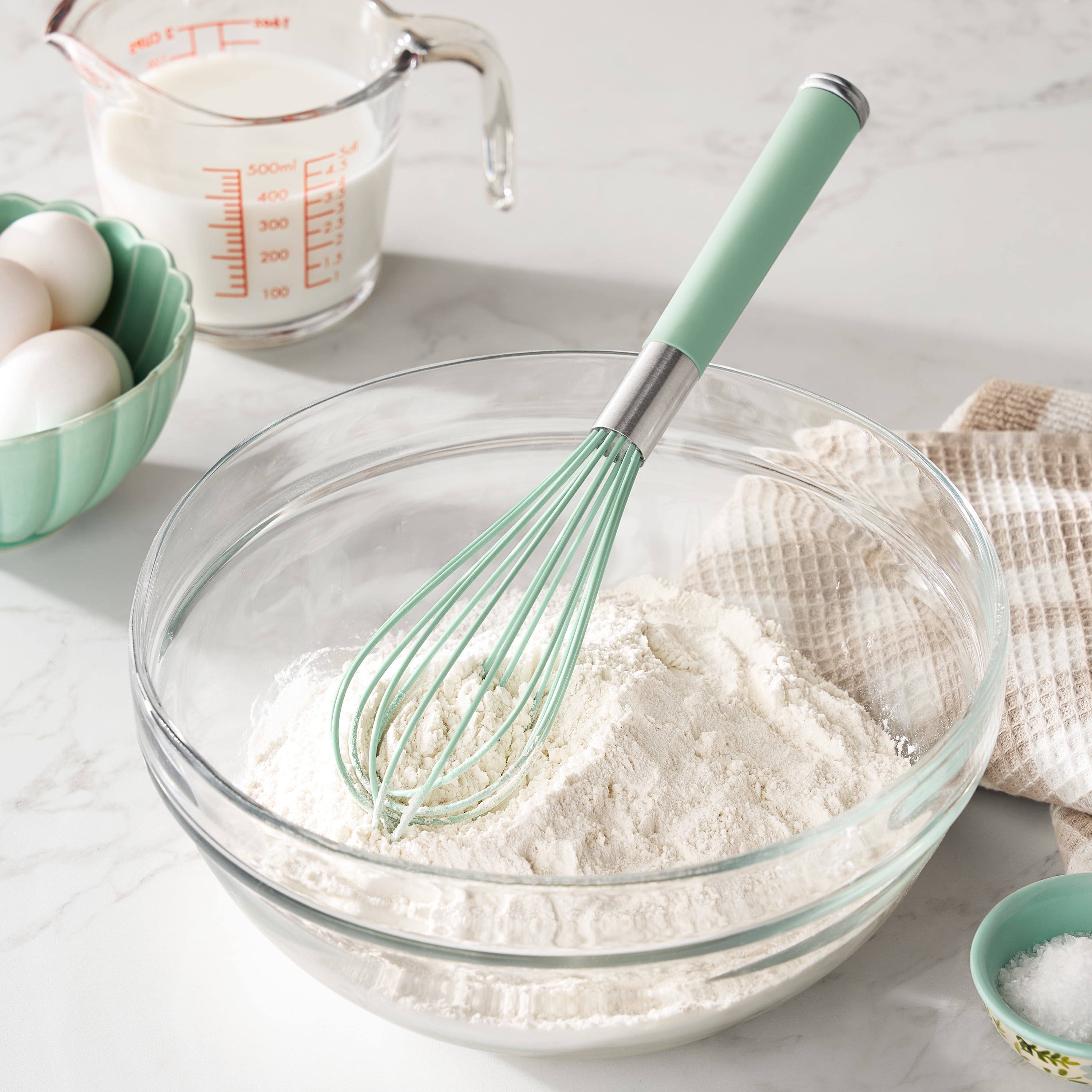 The Pioneer Woman Stainless Steel & Silicone Balloon Whisk, Green
