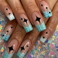 thumbnail image 6 of Black Minimalist Star Nail Stickers Decals Self Clear Outline Designs for Women Manicure Accessories, 6 of 6