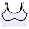 thumbnail image 4 of Wang6 Womens Cropped Ribbed Workout Tank Tops Causal Sleeveless Slim Yoga Tops Summer Running Gym Athletic Short Tshirts 0513liWhite S, 4 of 4