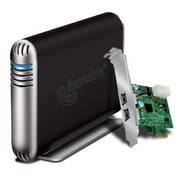 Acomdata Samba USB 3.0 3.5" SATA Hard Drive Enclosure with PCI Card SMBXXXU3EPCI-Blk (Black)