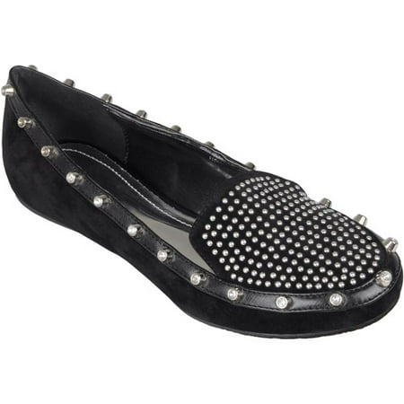 Brinley Co. Womens Studded Round Toe Flats