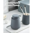 thumbnail image 6 of Lareina Soap Dispenser - Ceramic Hand Dish Soap Dispenser for Bathroom 12ounce Refillable Liquid Hand Soap Dispenser for Essential Oil, Lotion Soap, Matte Dark Gray, 6 of 7