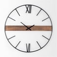 thumbnail image 6 of Pemberly Row 36" Round Oversize Black Industrial Wall Clock in Metal, 6 of 8