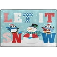 thumbnail image 4 of Dreamtimes Let It Snow Snowman Non-Slip Area Rug 36"x24", Cute Winter Penguins Floor Carpet Comfort Floor Mats Decor for Indoor Front Porch,Living Room, Bedroom,Kitchen, 4 of 5