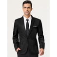 thumbnail image 2 of Blazer Slim Fit Lars Amadeus Traje de baile Negro M, 2 of 6