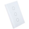 thumbnail image 3 of Interruptor de atenuación táctil inteligente, aplicación inalámbrica WIFI, Control remoto por voz, sincronización para TUYA US 110-240V, blanco, 3 of 5