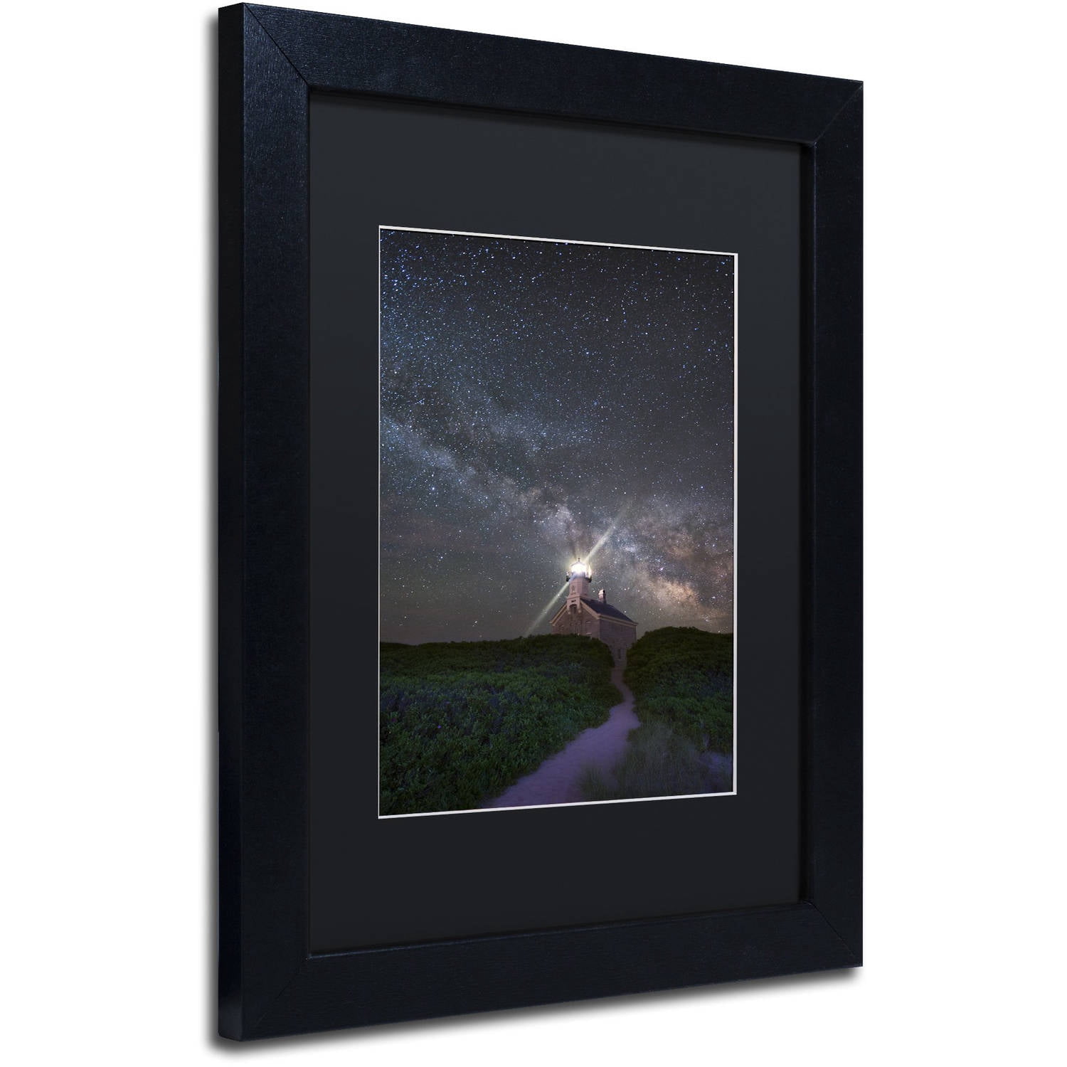 Trademark Fine Art "Follow the Light" Canvas Art by Michael Blanchette Photography Black Matte, Black Frame